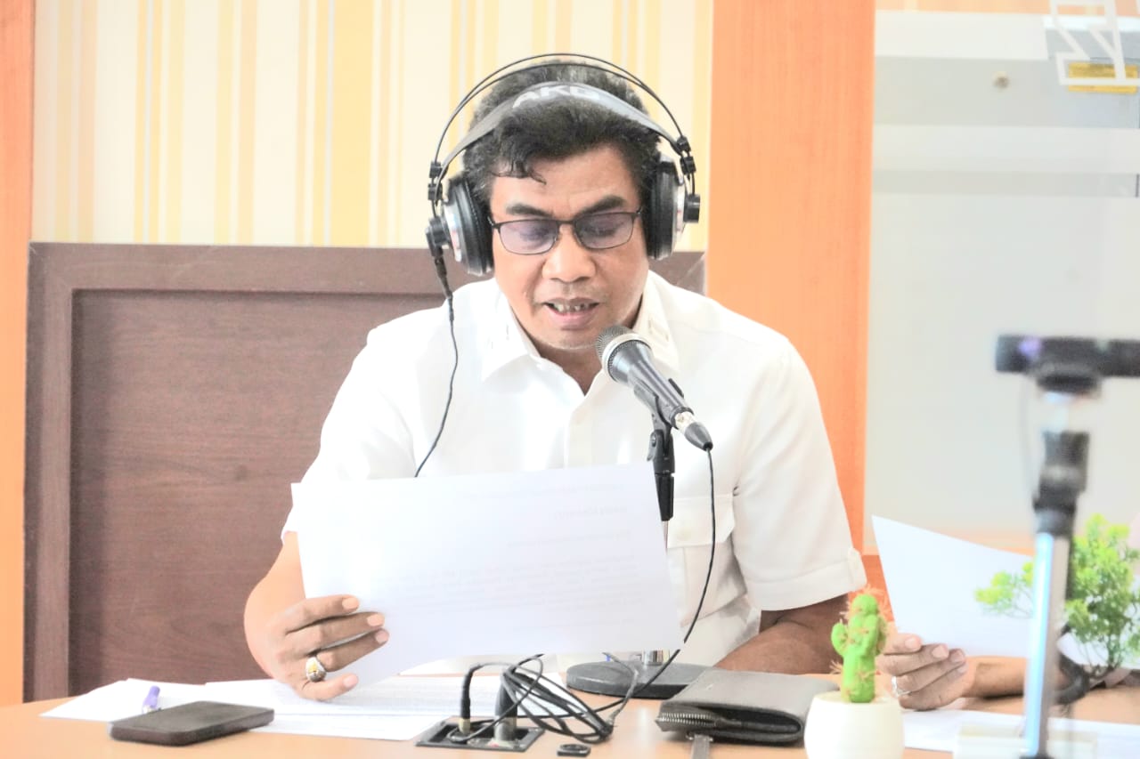 Kadis Kominfosantik Prov Kalteng Agus Siswadi Bacakan Warta Berita Spesial