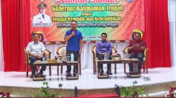 Gubernur Kalteng Sugianto Sabran Ramah Tamah Dengan Tenaga Pendidik Dan Kependidikan Di Murung Raya