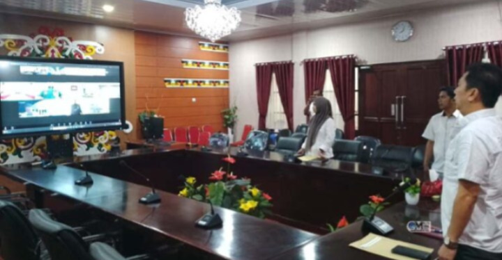 Rapat Koordinasi (rakor) Pengendalian Inflasi Daerah 2024 Secara Virtual Di Aula A Kantor Bupati Mura