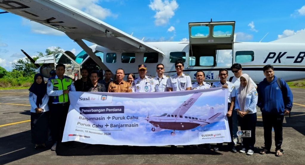 Maskapai Susi Air Membuka Rute Baru Penerbangan Perintis Itu Terbang Perdana Rute Puruk Cahu Banjarmasin