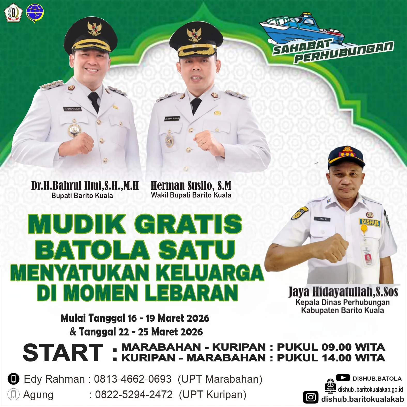Mudik Gratis Pemkab Batola