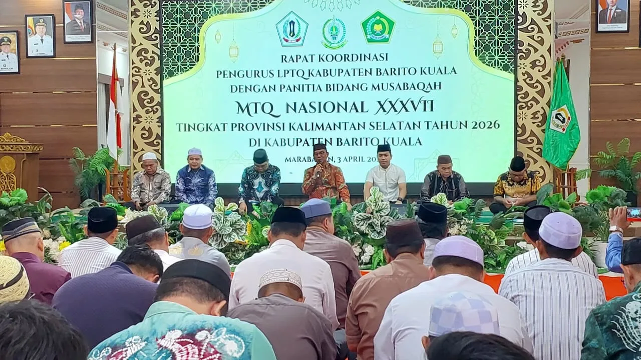 Ketua Umum Lptq Batola, Zulkipli Yadi Noor, Memimpin Rapat Koordinasi Pengurus Lptq Kabupaten Barito Kuala
