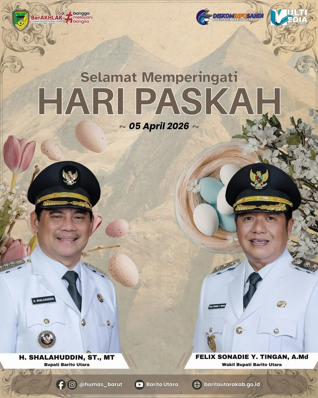 Pemerintah Kabupaten Barito Utara Mengucapkan Selamat Memperingati Hari Paskah