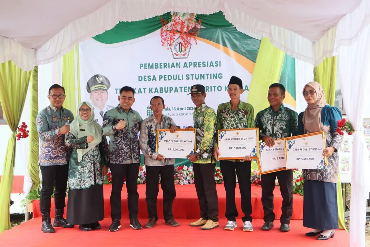 Wakil Bupati Batola Menghadiri Pemberian Apresiasi Desa Peduli Stunting Tingkat Kab. Barito Kuala