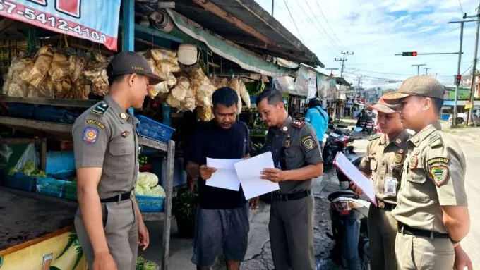 Satpol Pp Barito Utara Sosialisasikan Aturan Penataan Pkl, Pedagang Minta Penegakan Perda Dilakukan Adil