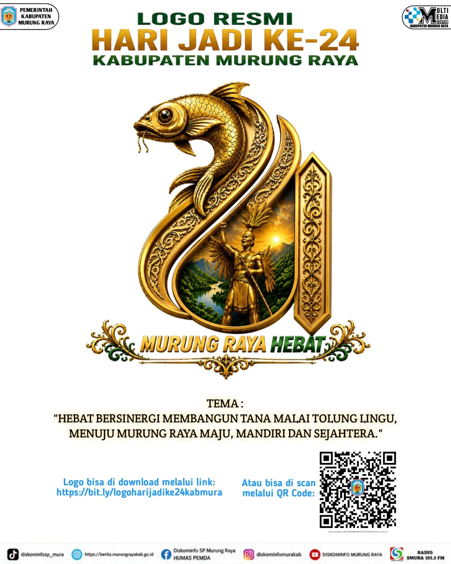 Logo Resmi, Hari Jadi Ke – 24 Kabupaten Murung Raya 2026