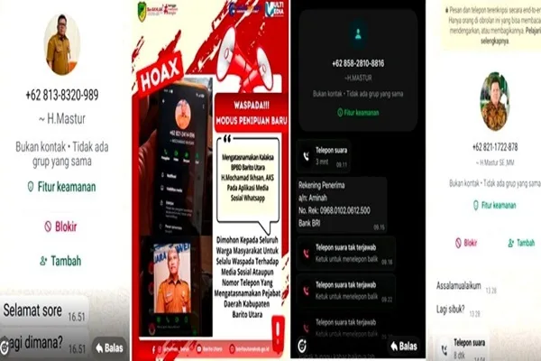 Muncul Akun Wa Palsu Catut Nama Pejabat Pemkab Barito Utara