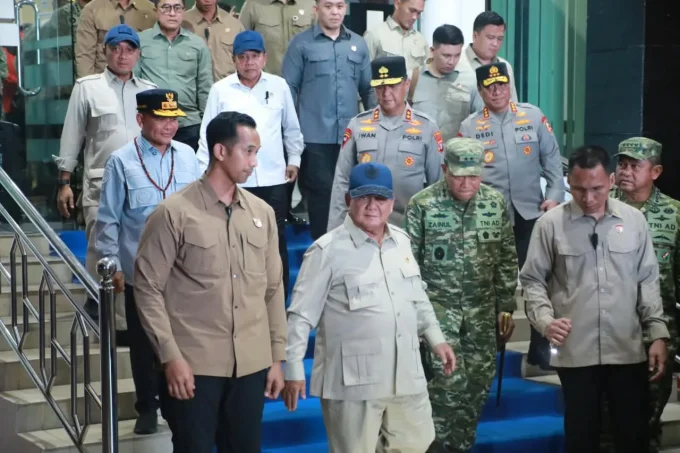 Presiden Republik Indonesia Prabowo Subianto Saat Tiba Di Palangka Raya (ist)