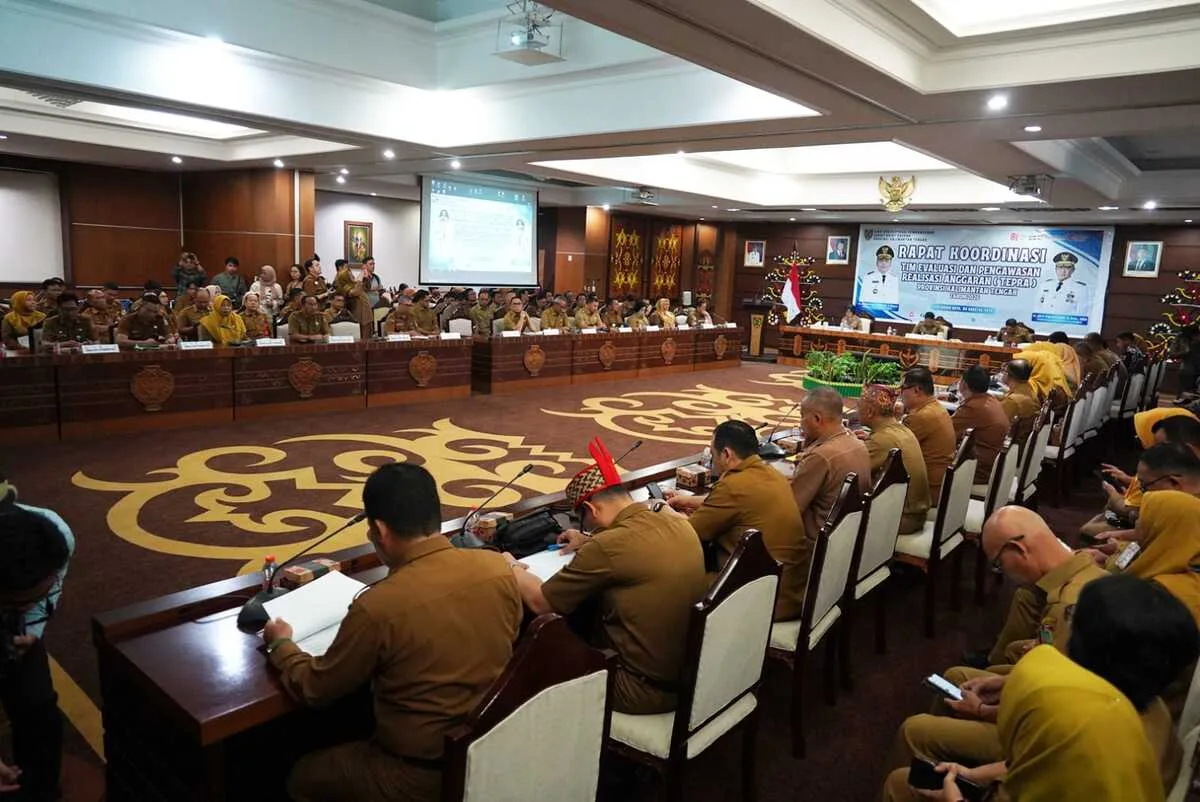 Rapat Koordinasi Tepra Provinsi Kalimantan Tengah Per 31 Juli 2026 Di Aula Eka Hapakat, Kantor Gubernur Kalimantan Tengah
