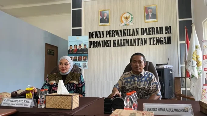 Smsi Kalteng Bersilaturahmi Dengan Anggota Dpd Ri Perwakilan Kalteng Hj. Siti Aseanti, S.st., M.keb