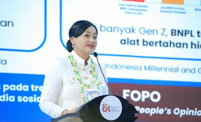 Ketua Dewan Komisioner Ojk, Friderica Widyasari Dewi Menghadiri Puncak Hari Indonesia Menabung 2026 Di Bekasi